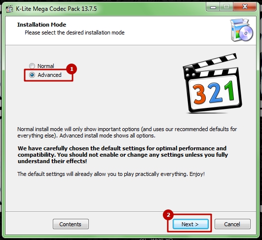 Мастер установки K-Lite Codec Pack
